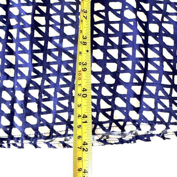 Anthropologie Maeve Women Gemma Dress Blue White Geometric Dolman Sleeve - Picture 5 of 13